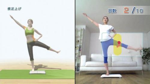 ▲ Wii Fit 游戏是配套一块平衡板来实现互动的