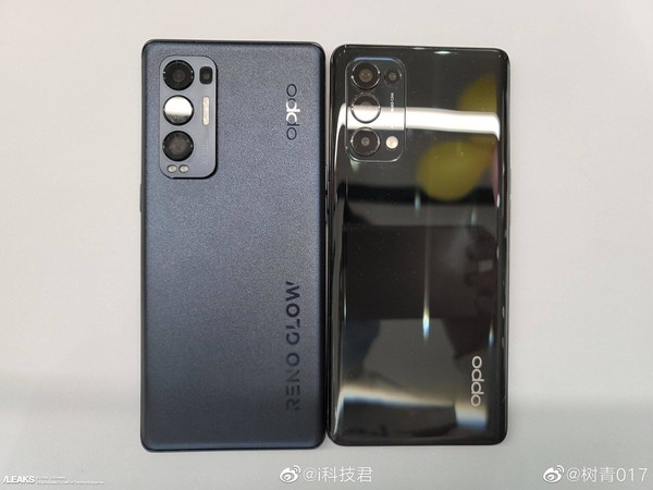 左：OPPO Reno5 Pro+真机