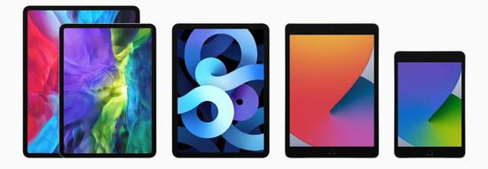  ▲ iPad 的产品品类已经稳定在四款了